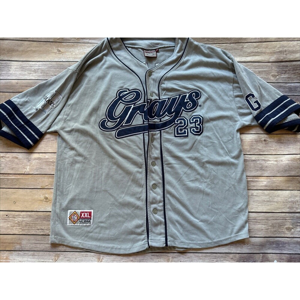 Homestead Grays Baseball Jersey Mens 2XL Gray Negro League NLBM Embroidered